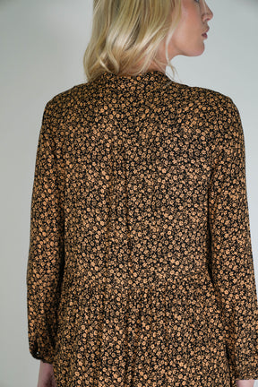 Black Amelia Floral Dress