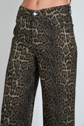 Winter Leopard Jean