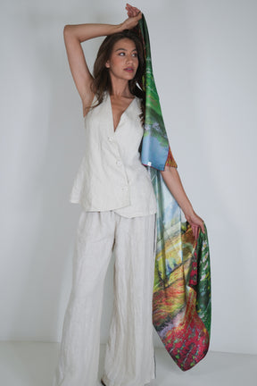 Mountain Reversible Silk Scarf