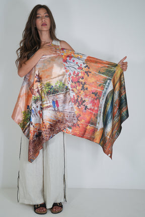 Parisian Reversible Silk Scarf