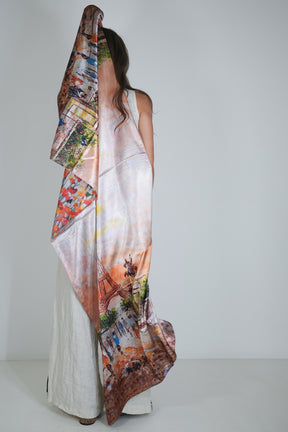 Parisian Reversible Silk Scarf