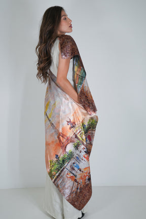 Parisian Reversible Silk Scarf