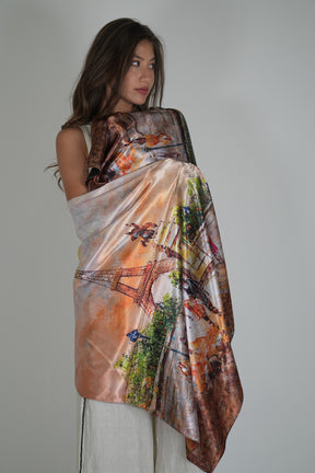 Parisian Reversible Silk Scarf