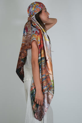 Parisian Reversible Silk Scarf