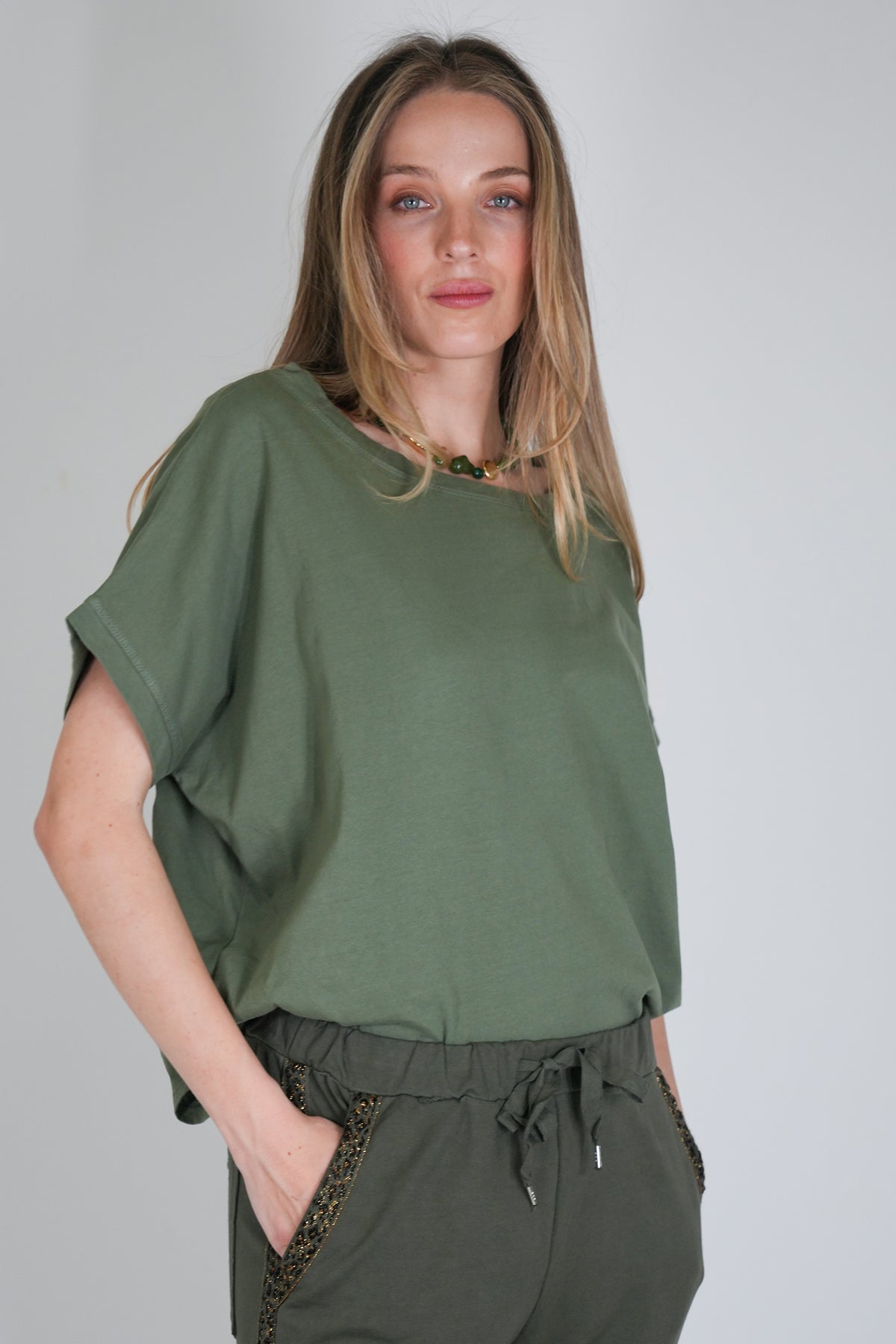 Olive Box Tee