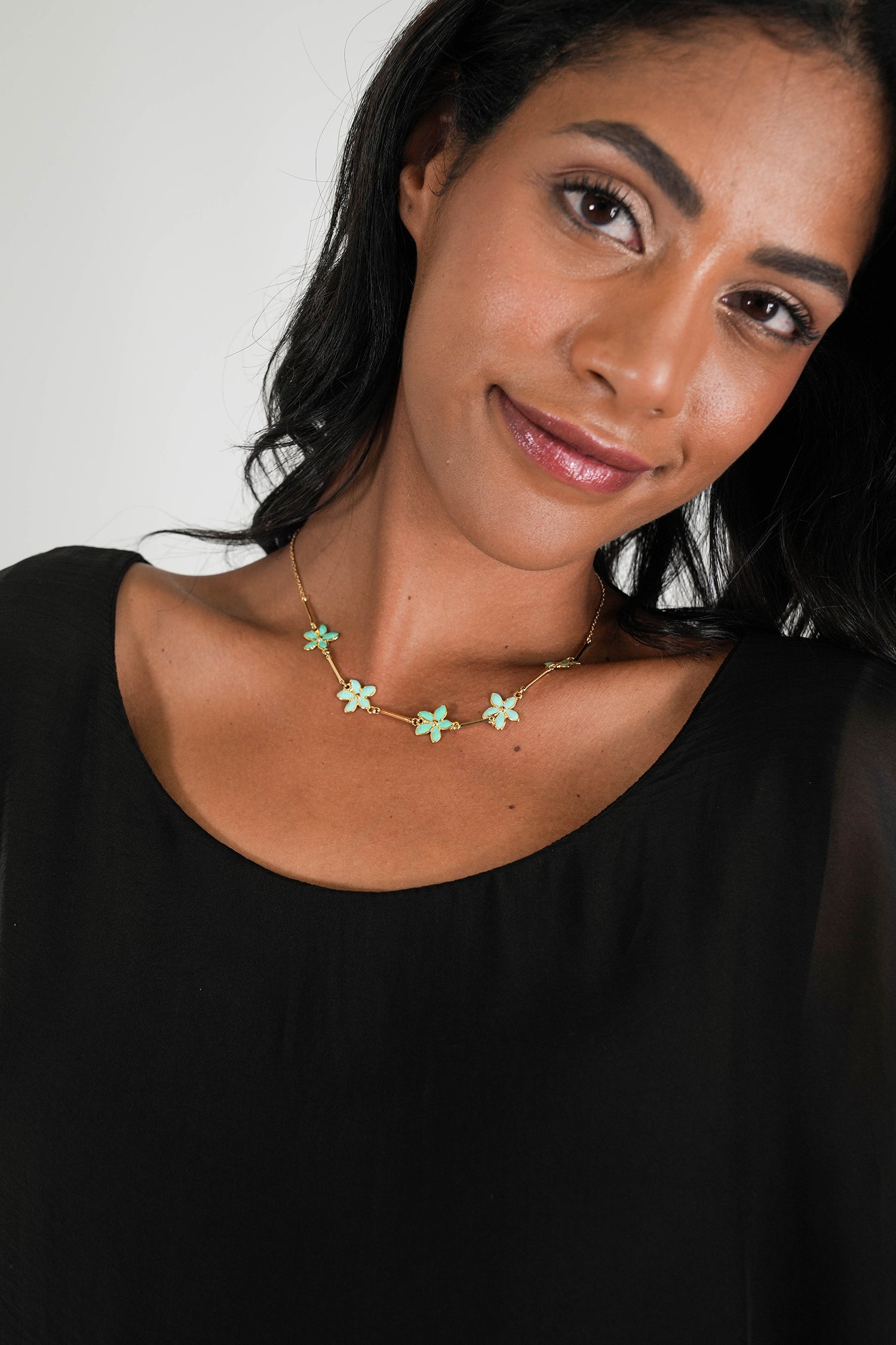 Turquoise Flower Jane Necklace