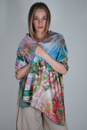 Poppy Reversible Silk Scarf