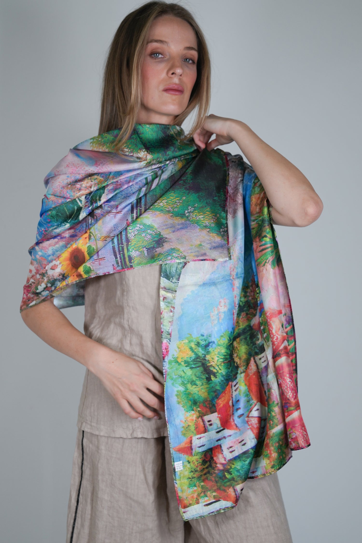 Poppy Reversible Silk Scarf