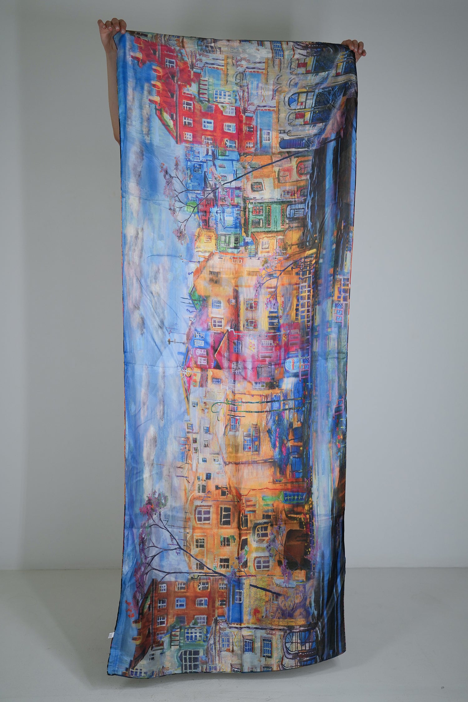 Boat Reversible Silk Scarf