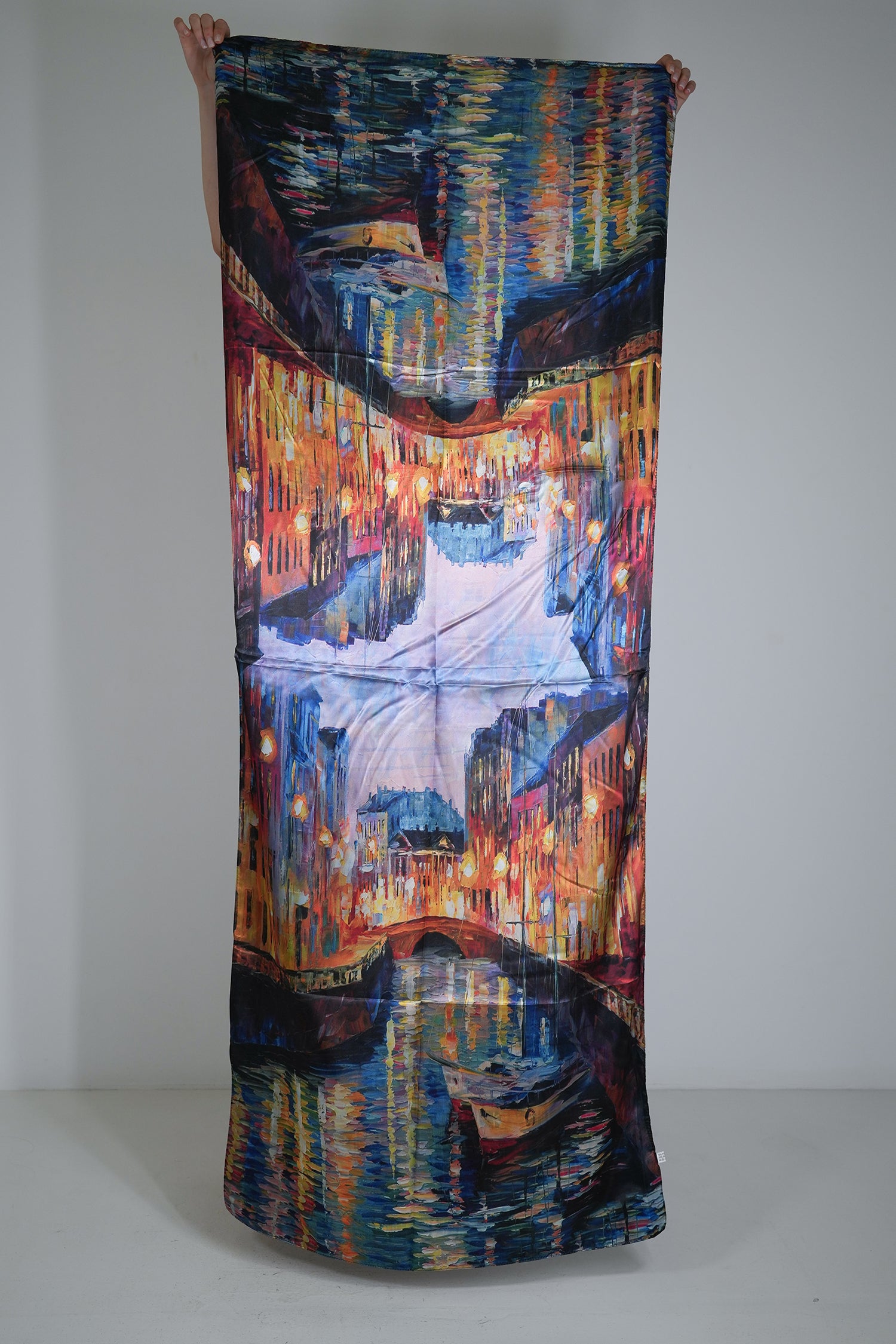 Boat Reversible Silk Scarf