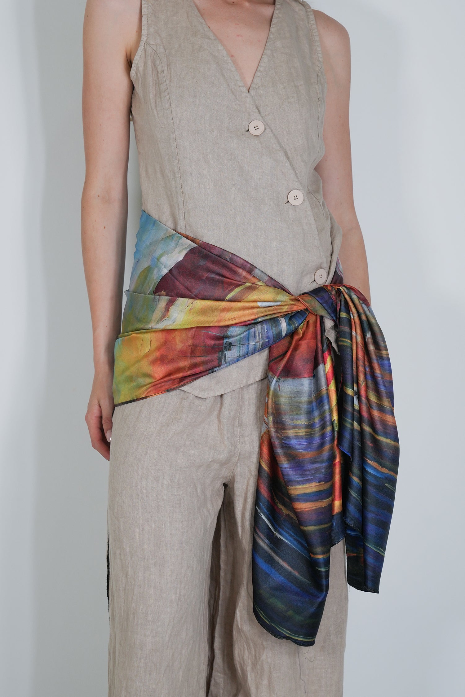 Autumn Reversible Silk Scarf