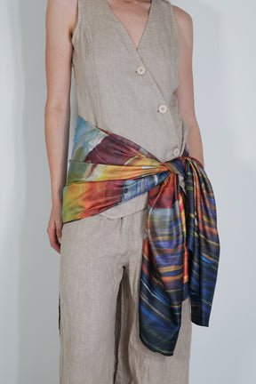 Autumn Reversible Silk Scarf