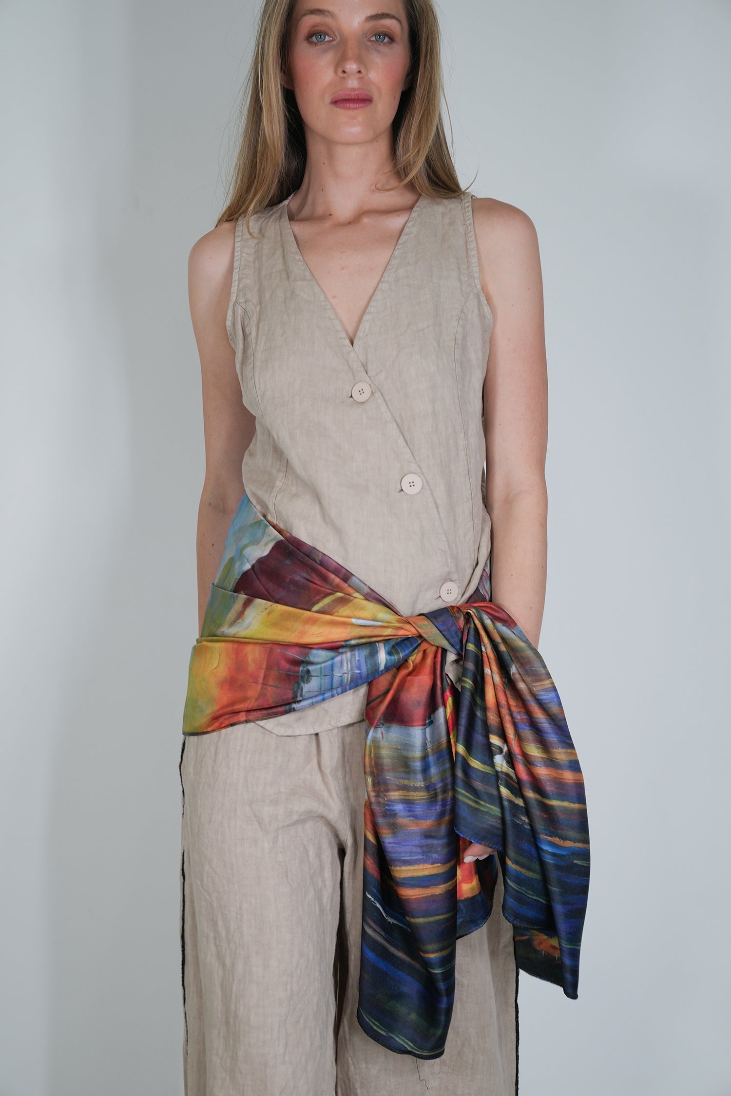 Autumn Reversible Silk Scarf