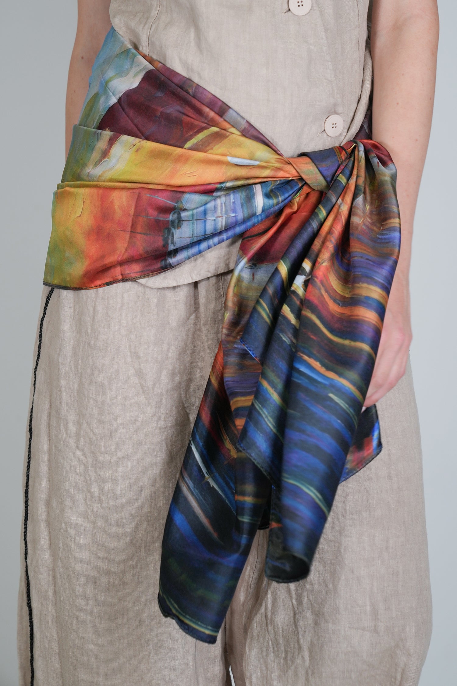 Autumn Reversible Silk Scarf