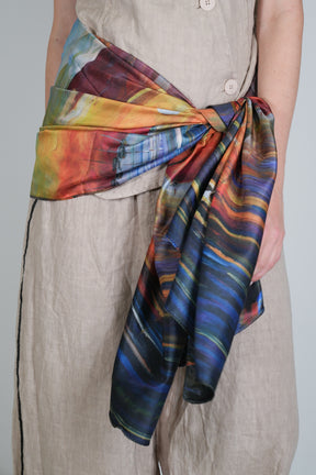 Autumn Reversible Silk Scarf