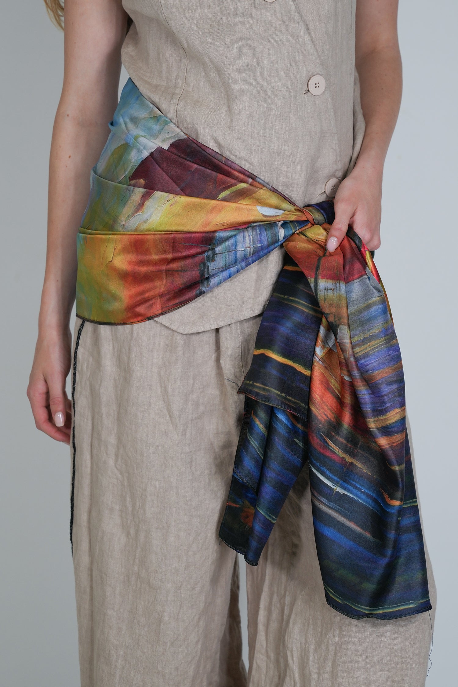 Autumn Reversible Silk Scarf