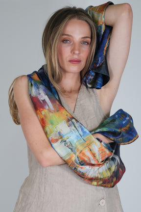 Greta Reversible Silk Scarf