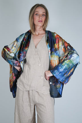 Greta Reversible Silk Scarf