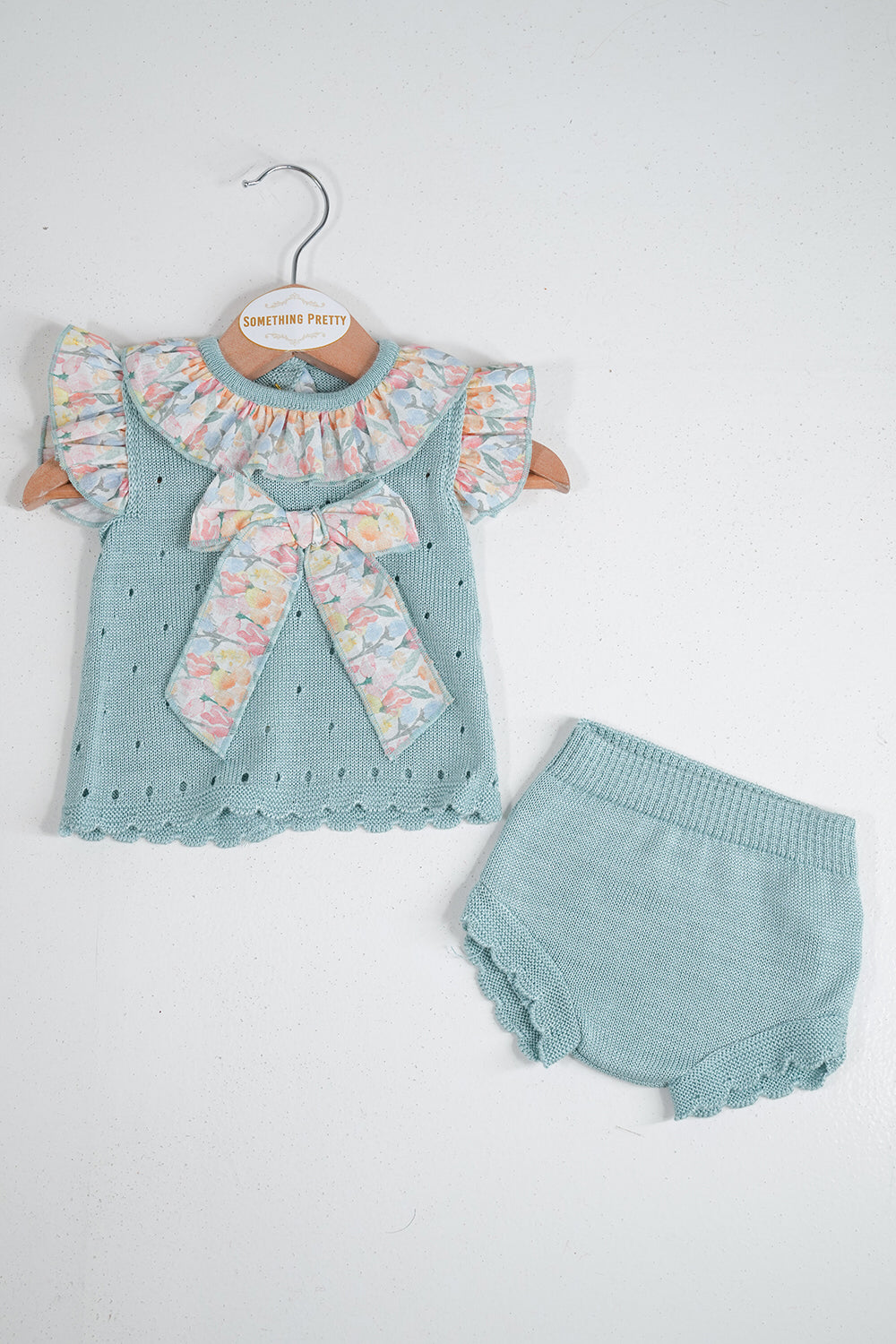 Sage Frilly Knit Set