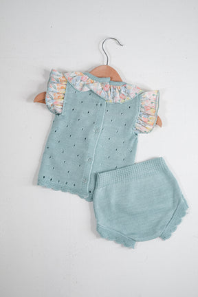 Sage Frilly Knit Set