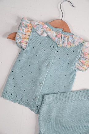 Sage Frilly Knit Set