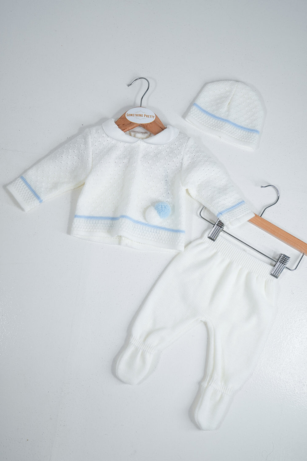 White Blue Newborn Set