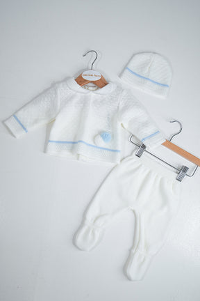White Blue Newborn Set