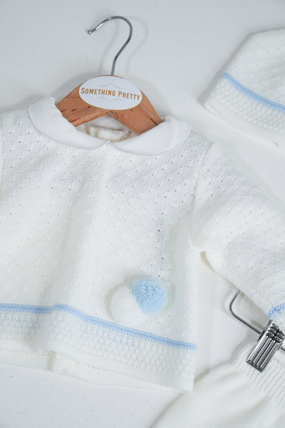 White Blue Newborn Set