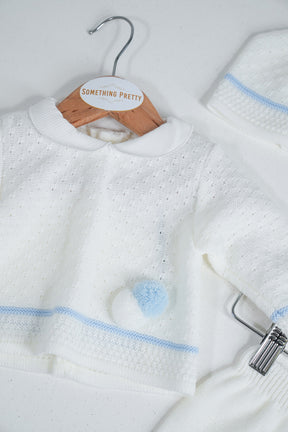White Blue Newborn Set