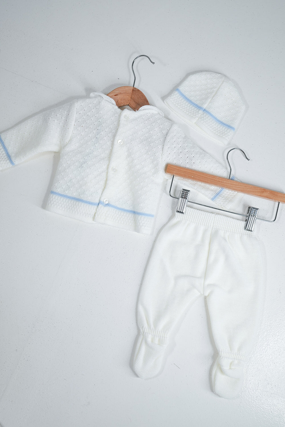 White Blue Newborn Set