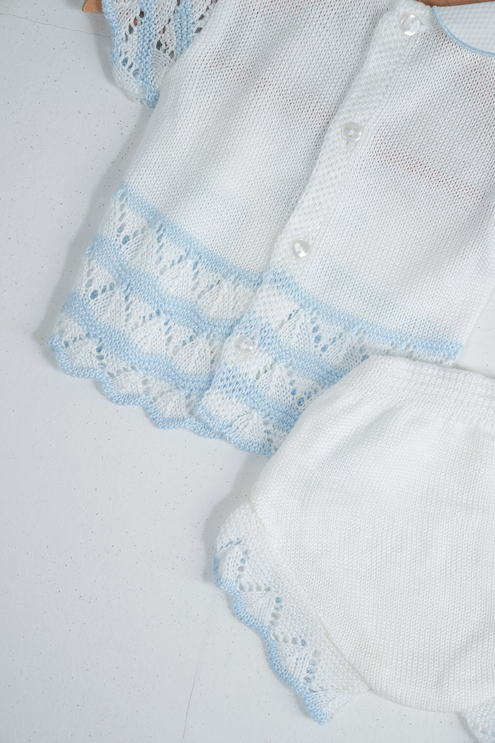 Blue and White Summer Knit Set