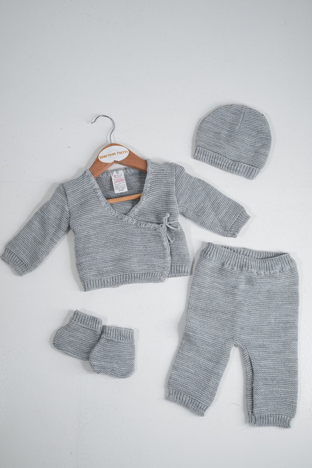 Grey Wrap Knit Set
