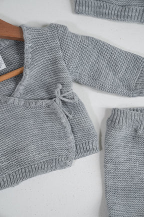Grey Wrap Knit Set