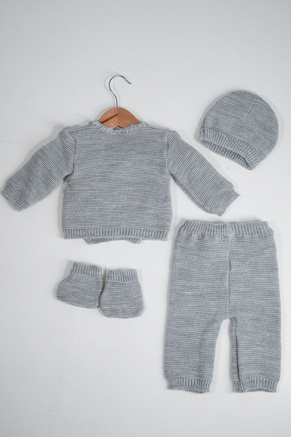 Grey Wrap Knit Set