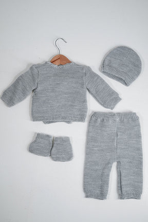 Grey Wrap Knit Set