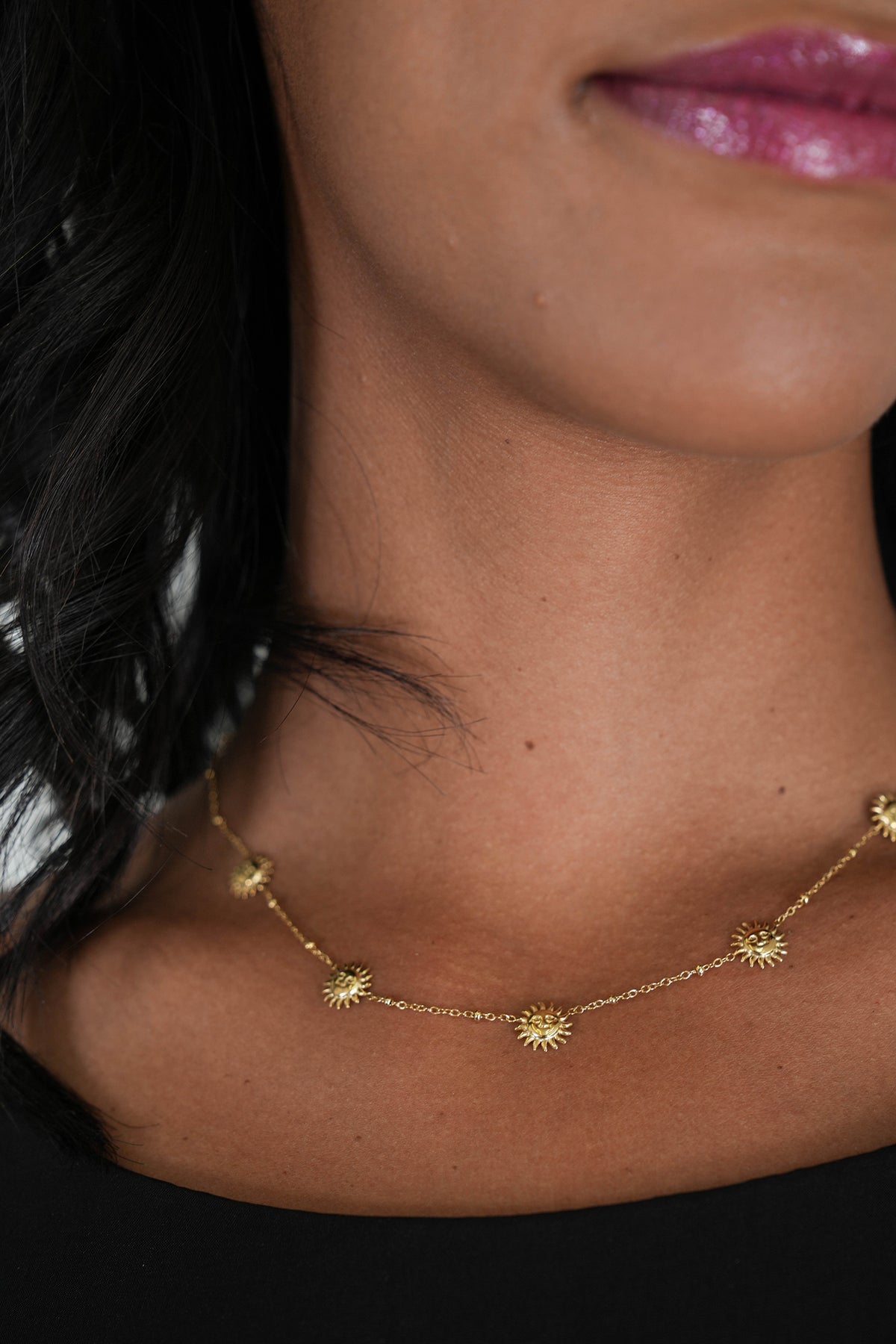 Gold Sunflower Necklace