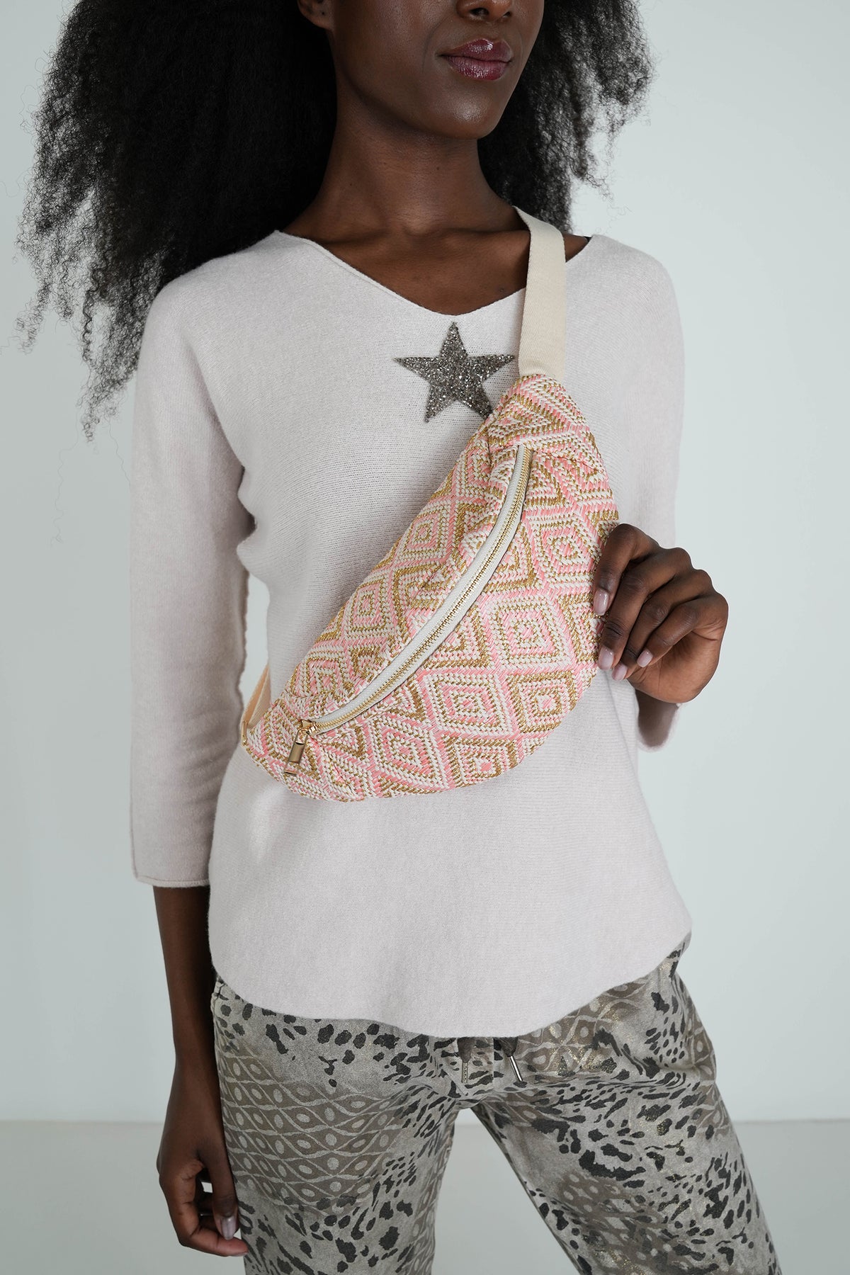 Pink Tapestry Moonbag