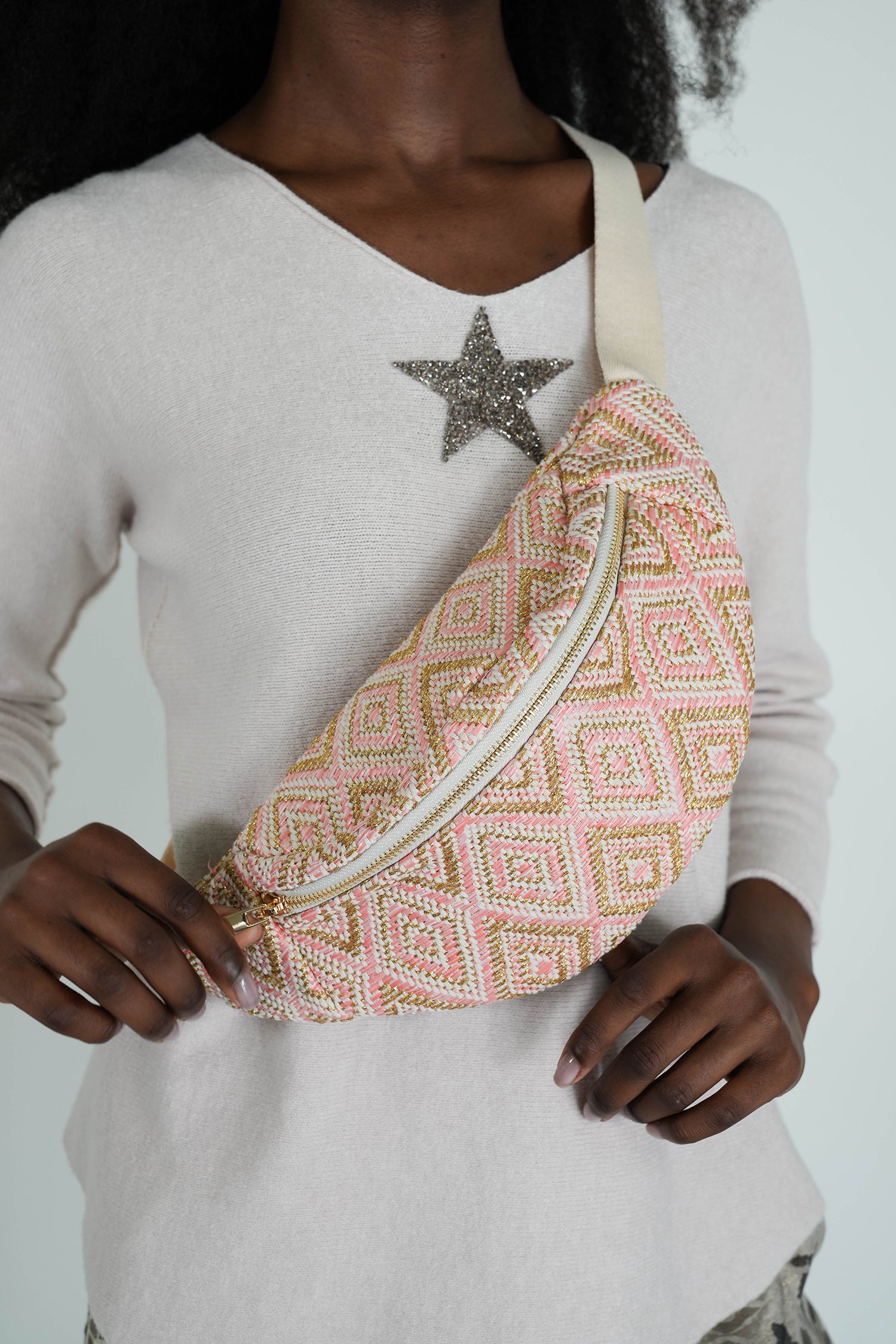 Pink Tapestry Moonbag