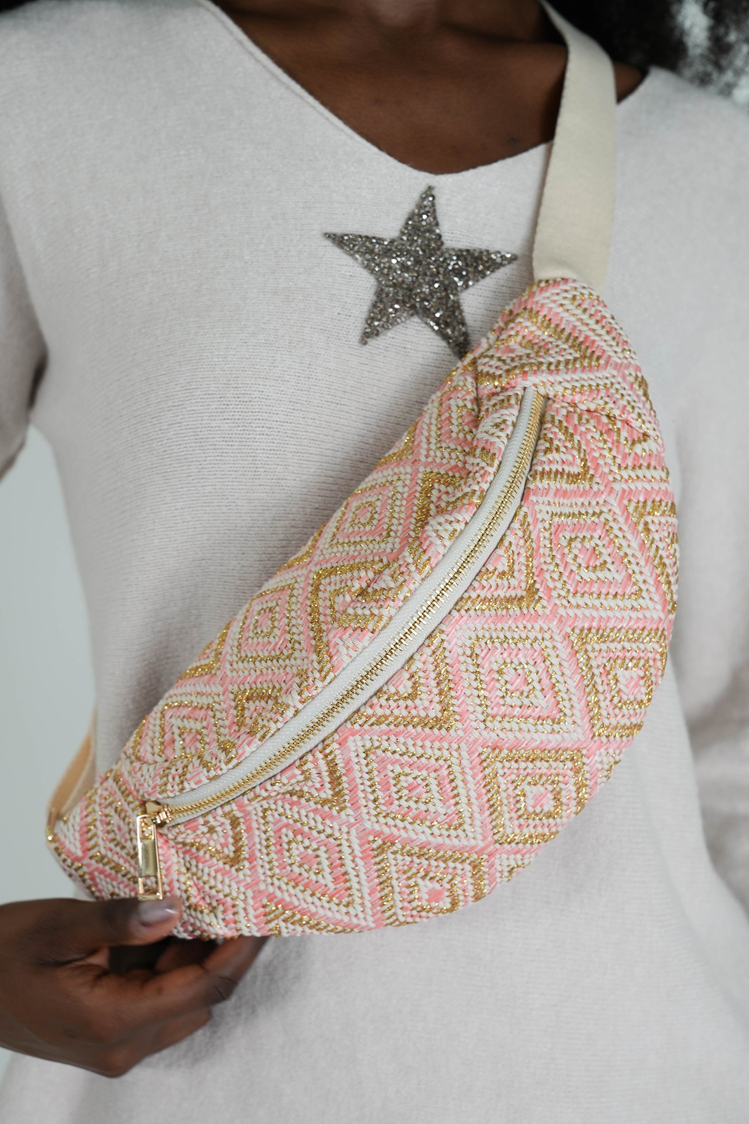 Pink Tapestry Moonbag