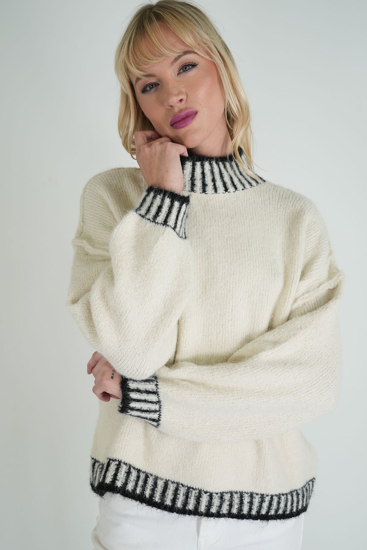 Cream Kitty Jumper