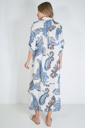 Cream Tatum Linen Dress