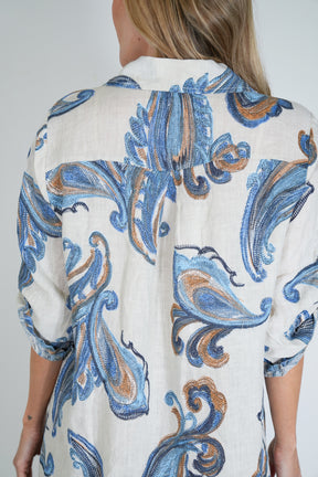 Cream Tatum Linen Dress