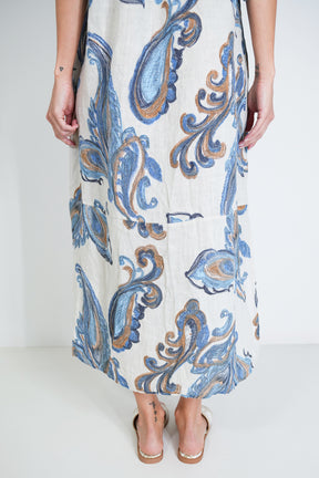 Cream Tatum Linen Dress