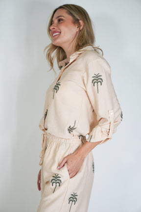 Cream Palm Shirt