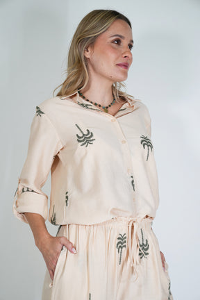 Cream Palm Shirt