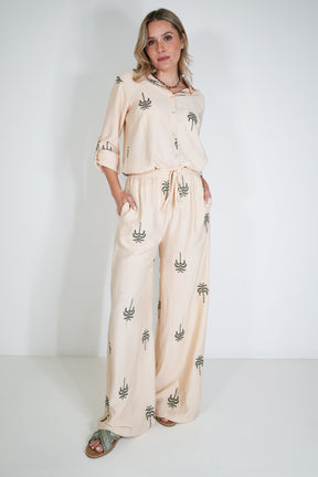Cream Palm Shirt