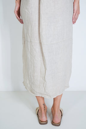 Cream Linen Shirt Dress
