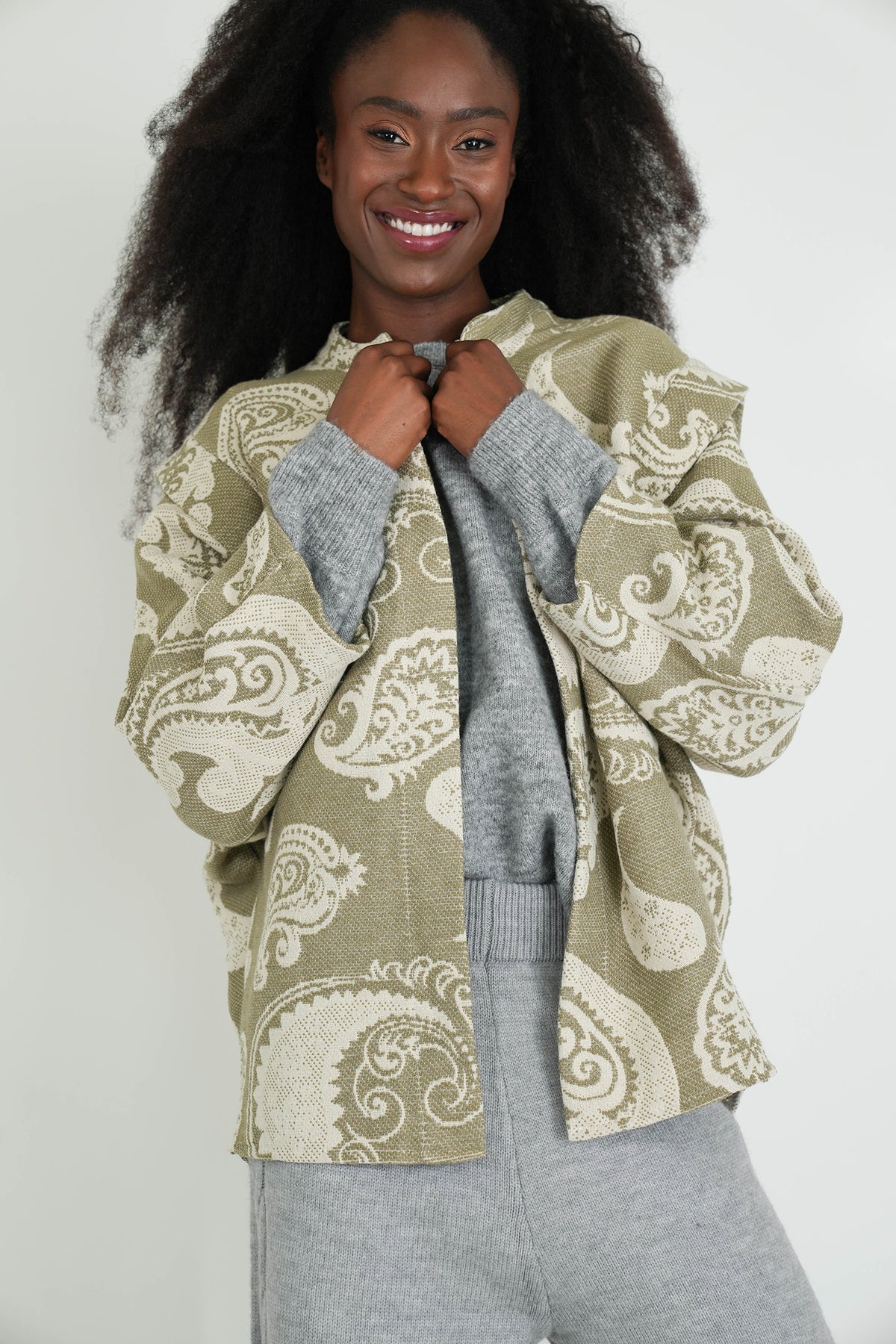 Olive Paisley Autumn Jacket