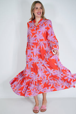 Red and Purple Kate Dress