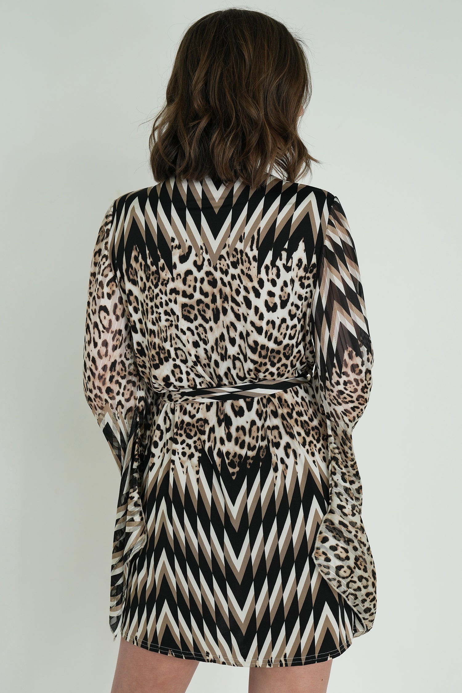 Leopard Zigzag St Tropez Tunic Dress - Main Image